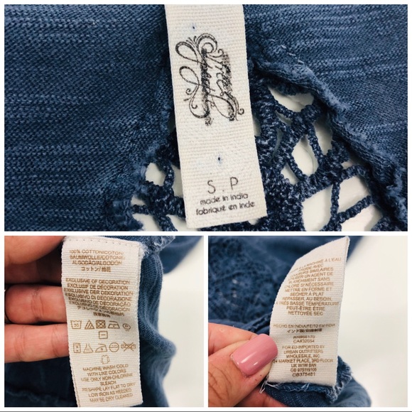 [Free People] Blue Keepsake Slub Henley - Picture 7 of 8